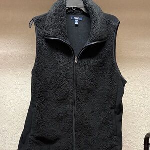 Chaps Women's Black Fleece Vest